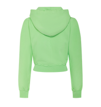Load image into Gallery viewer, Women&#39;s Irongate Cropped Batwing Zip Hoodie - Green