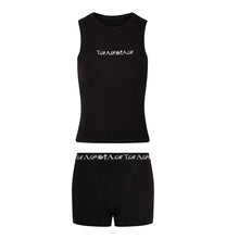 Load image into Gallery viewer, Women&#39;s Script Boxer - Black/White