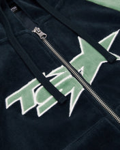 Load image into Gallery viewer, Women’s TS-Star Velour Hoodie - Green