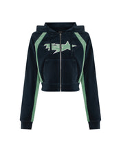 Load image into Gallery viewer, Women’s TS-Star Velour Hoodie - Green