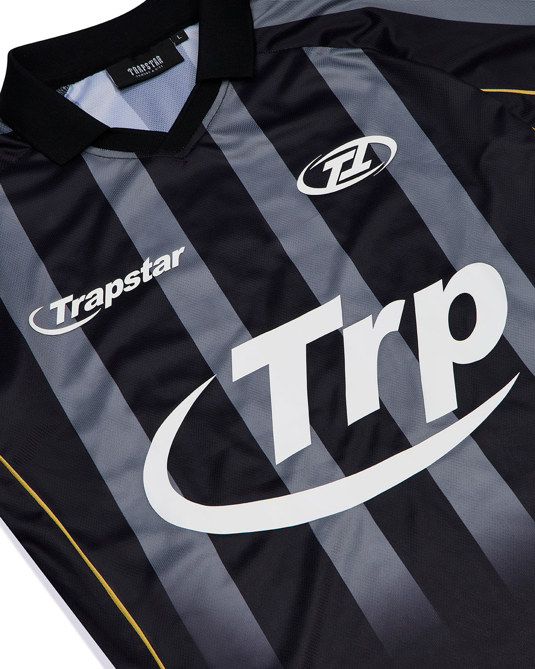 Hyperdrive Striped Football Jersey - Black