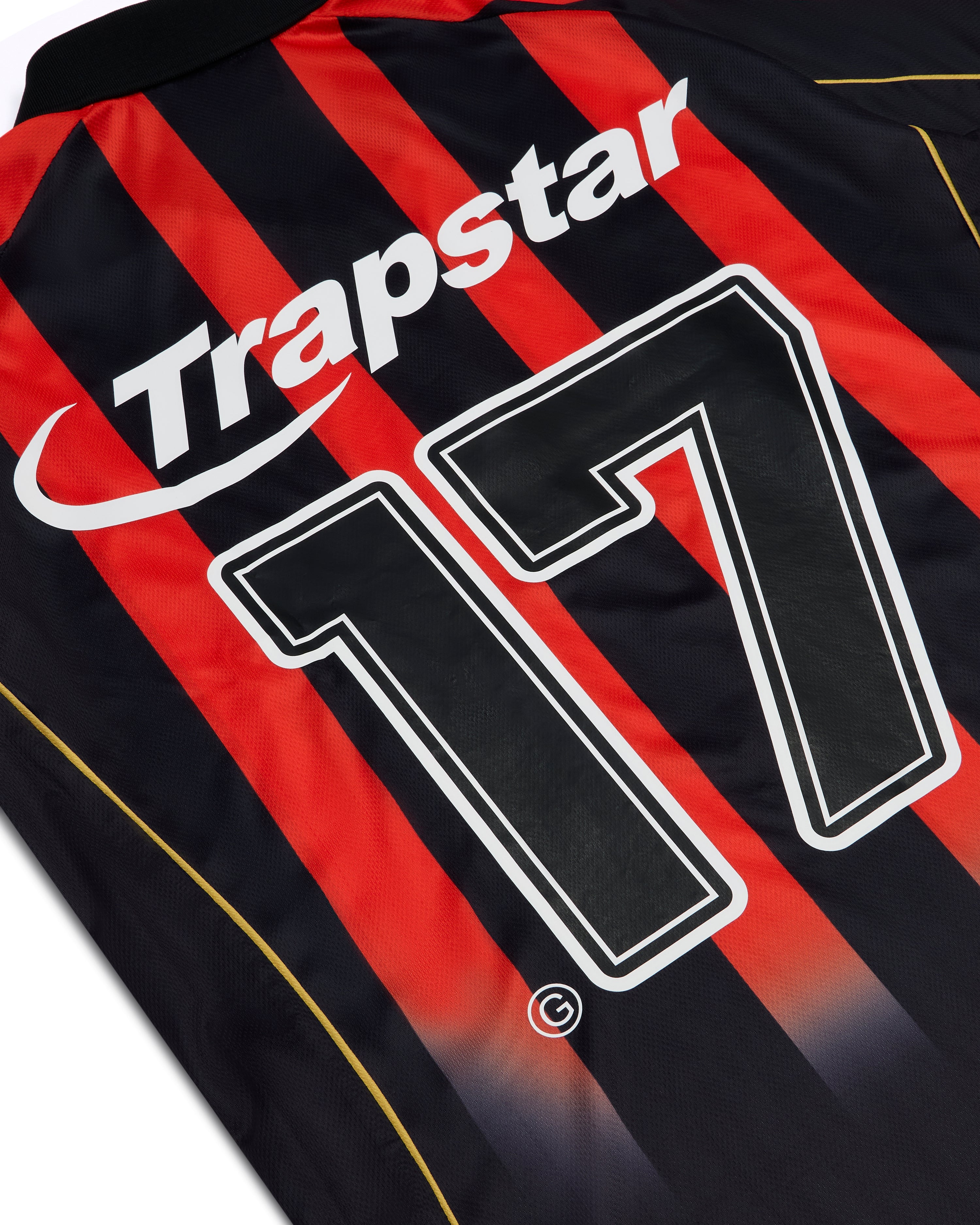 Hyperdrive Striped Football Jersey - Black/Red