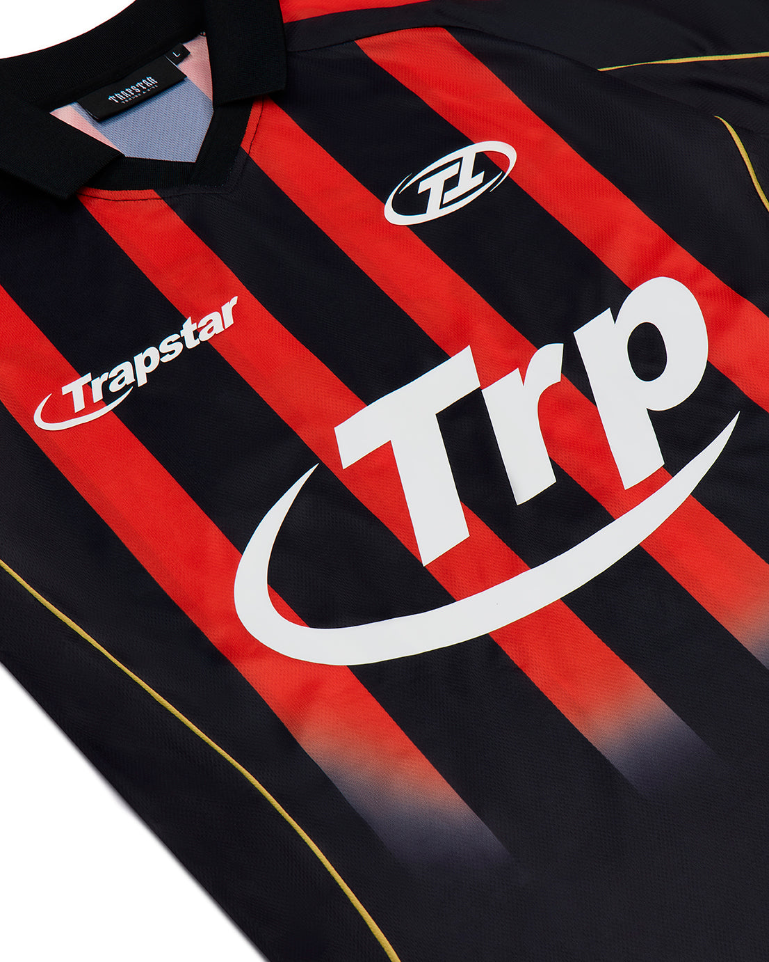 Hyperdrive Striped Football Jersey - Black/Red