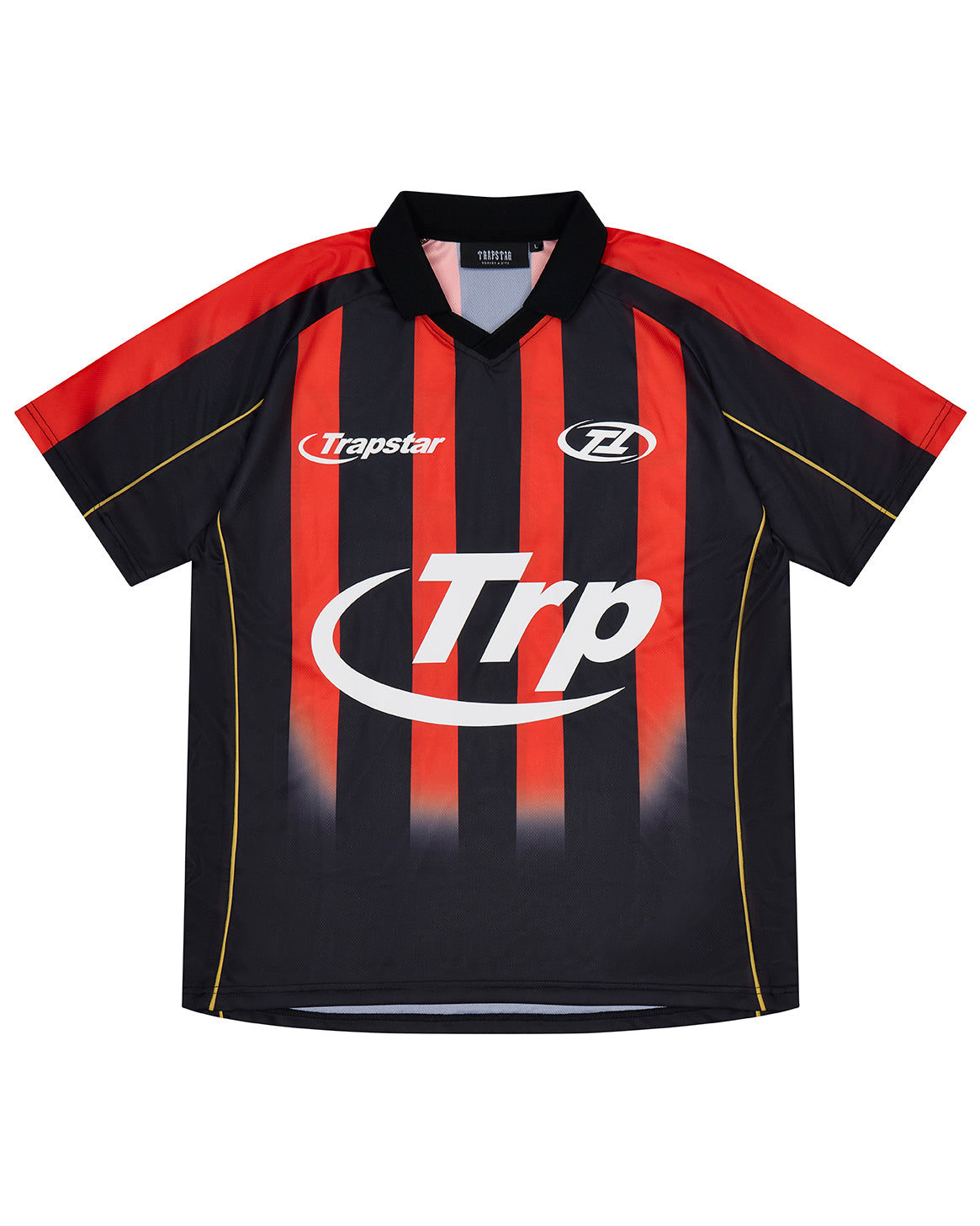 Hyperdrive Striped Football Jersey - Black/Red