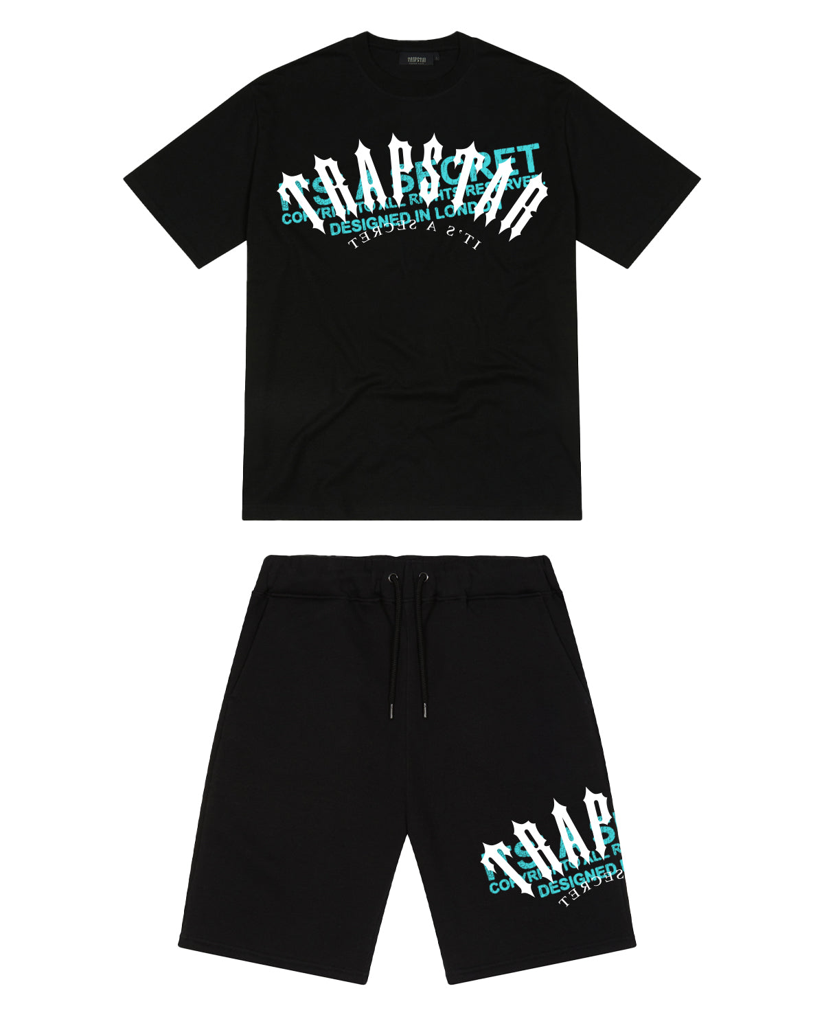 It's A Secret Arch Shorts Set - Black