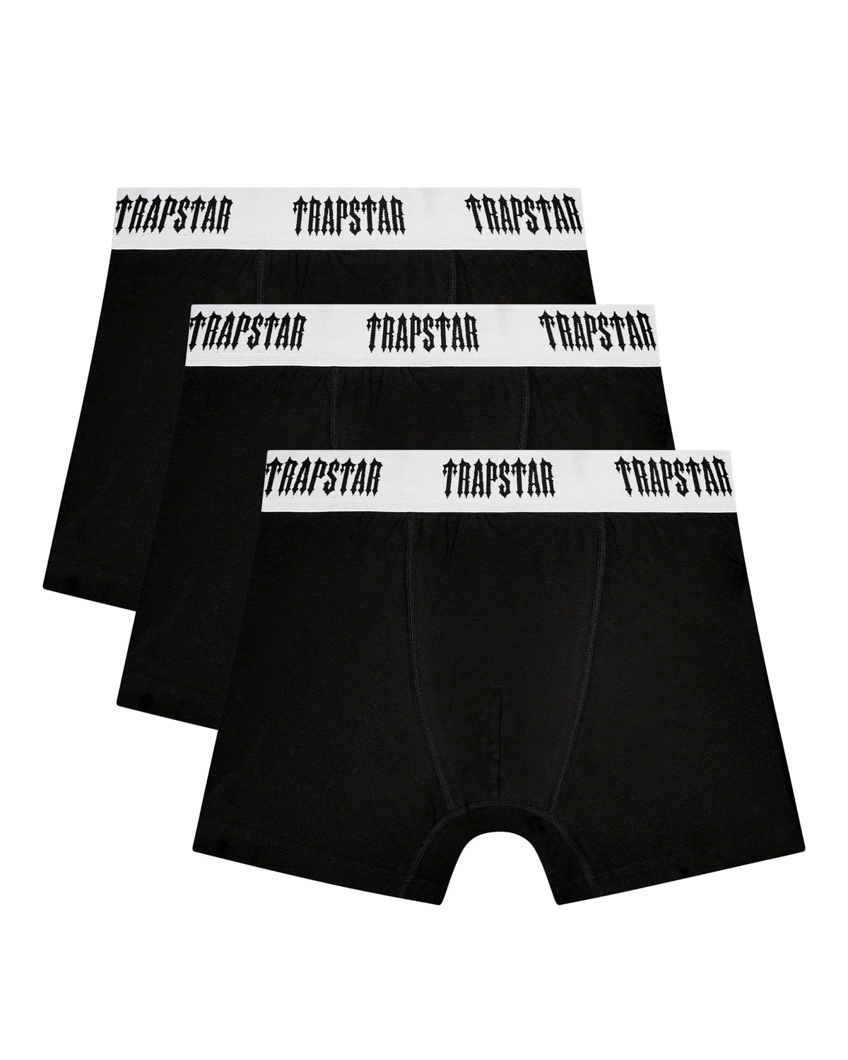 3 Pack Boxer Short - Black with White Waistband – Trapstar London