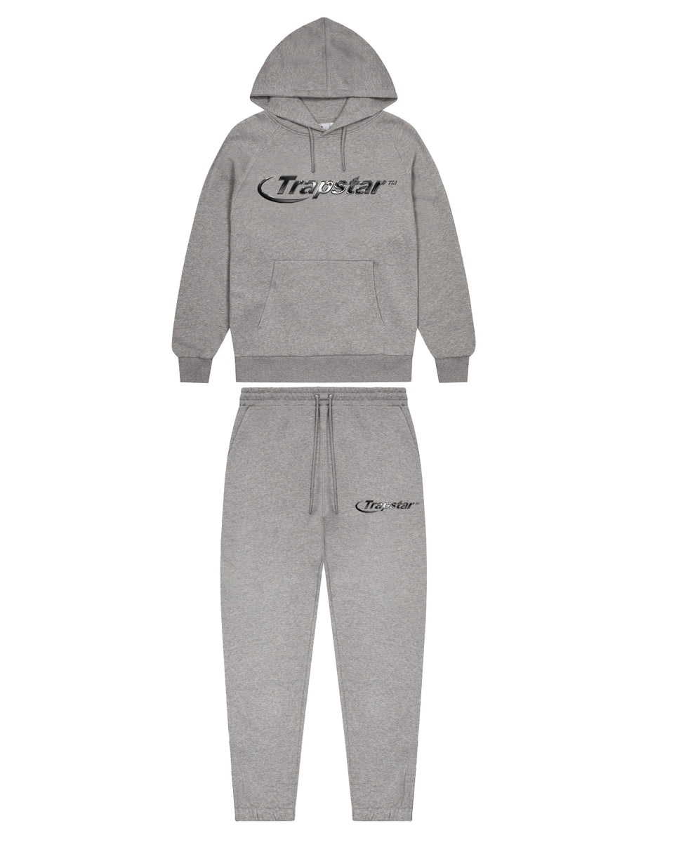 Hyperdrive Monochrome Tracksuit - Grey – Trapstar London