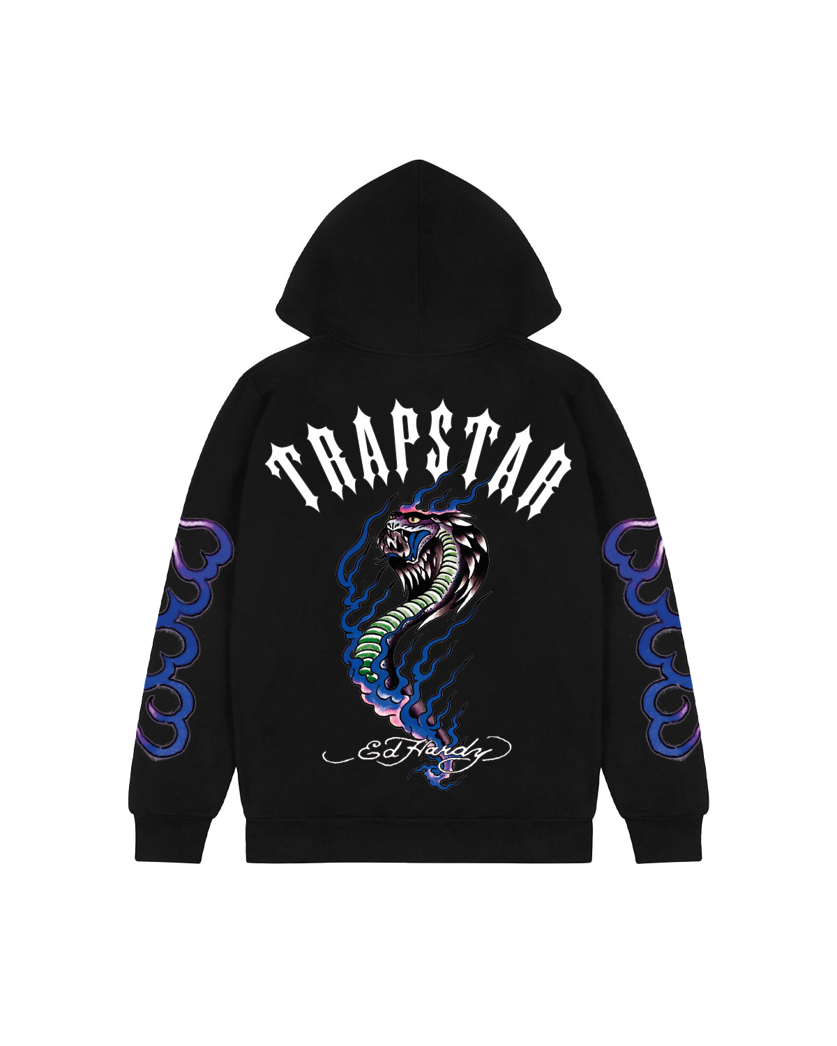 Trapstar x Ed Hardy Flame Snake Hoodie - Black