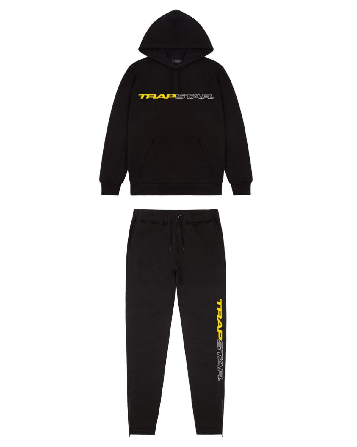 Trapstar Full Speed Hoodie Tracksuit - Black/Yellow