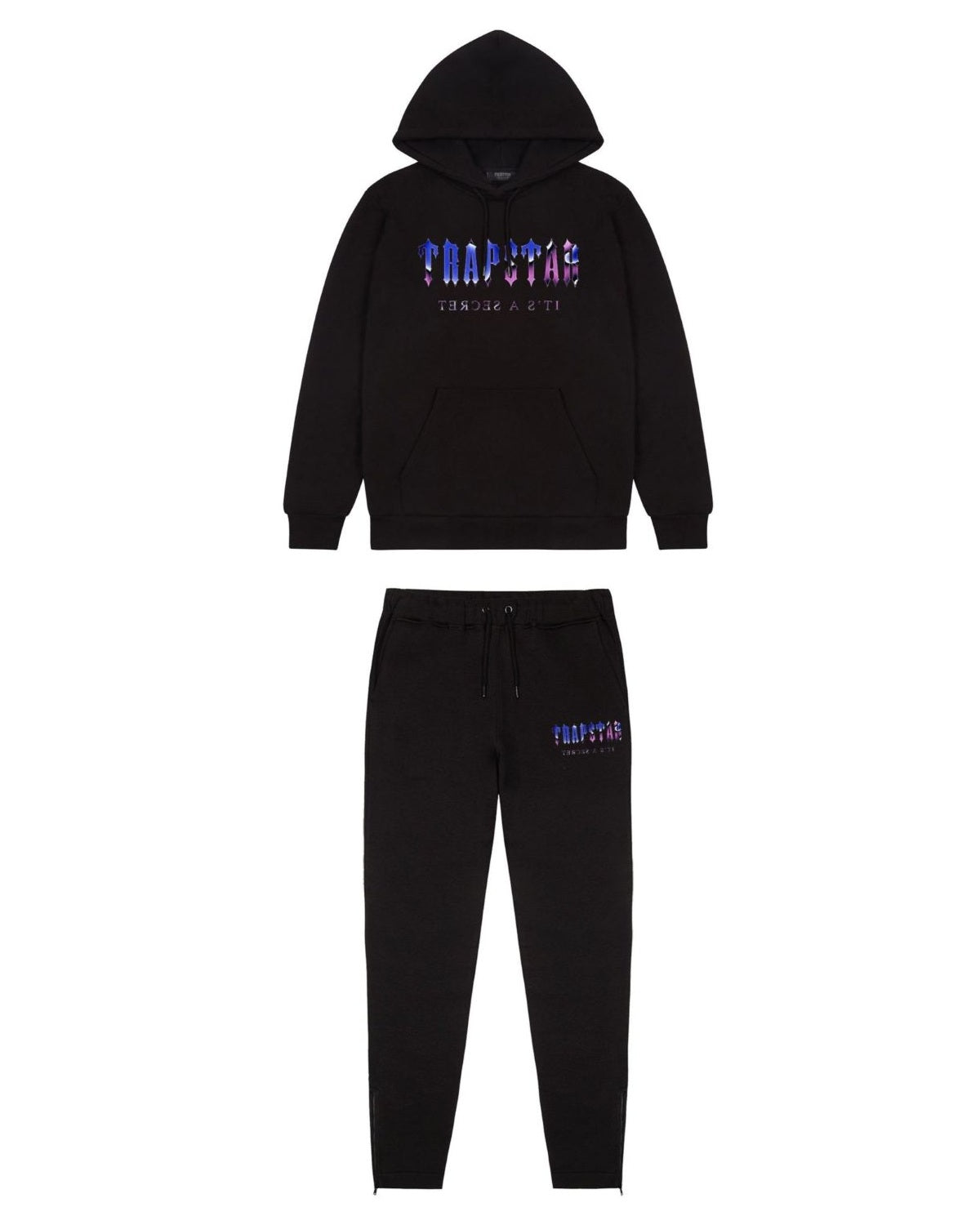 Decoded Liquid Chrome Hoodie Tracksuit - Black