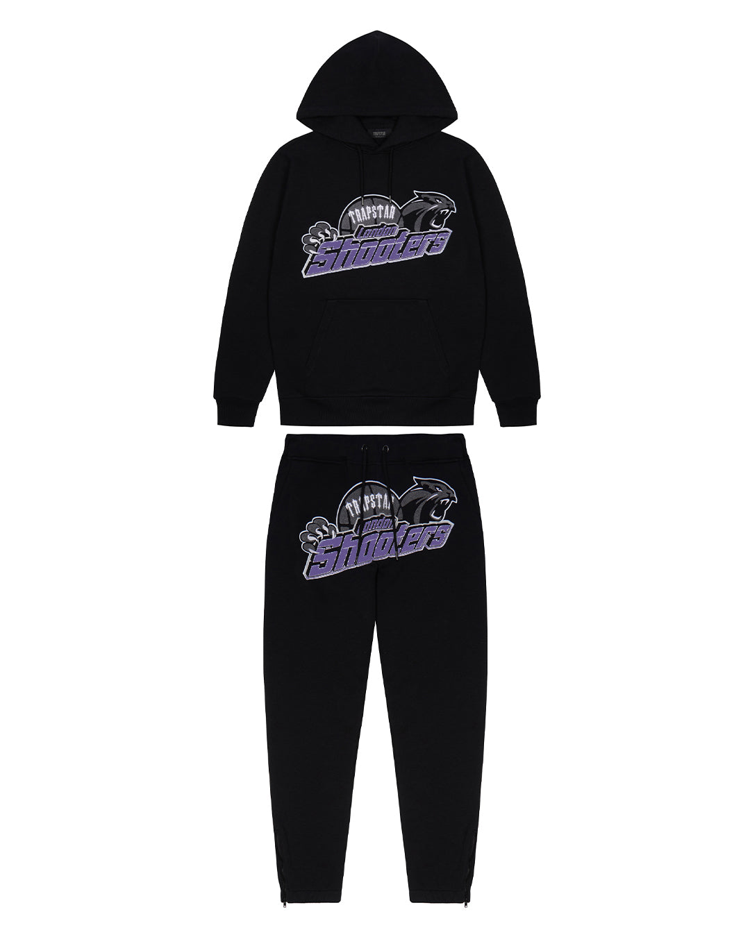 Trapstar Shooters Hooded Tracksuit - Black/Purple