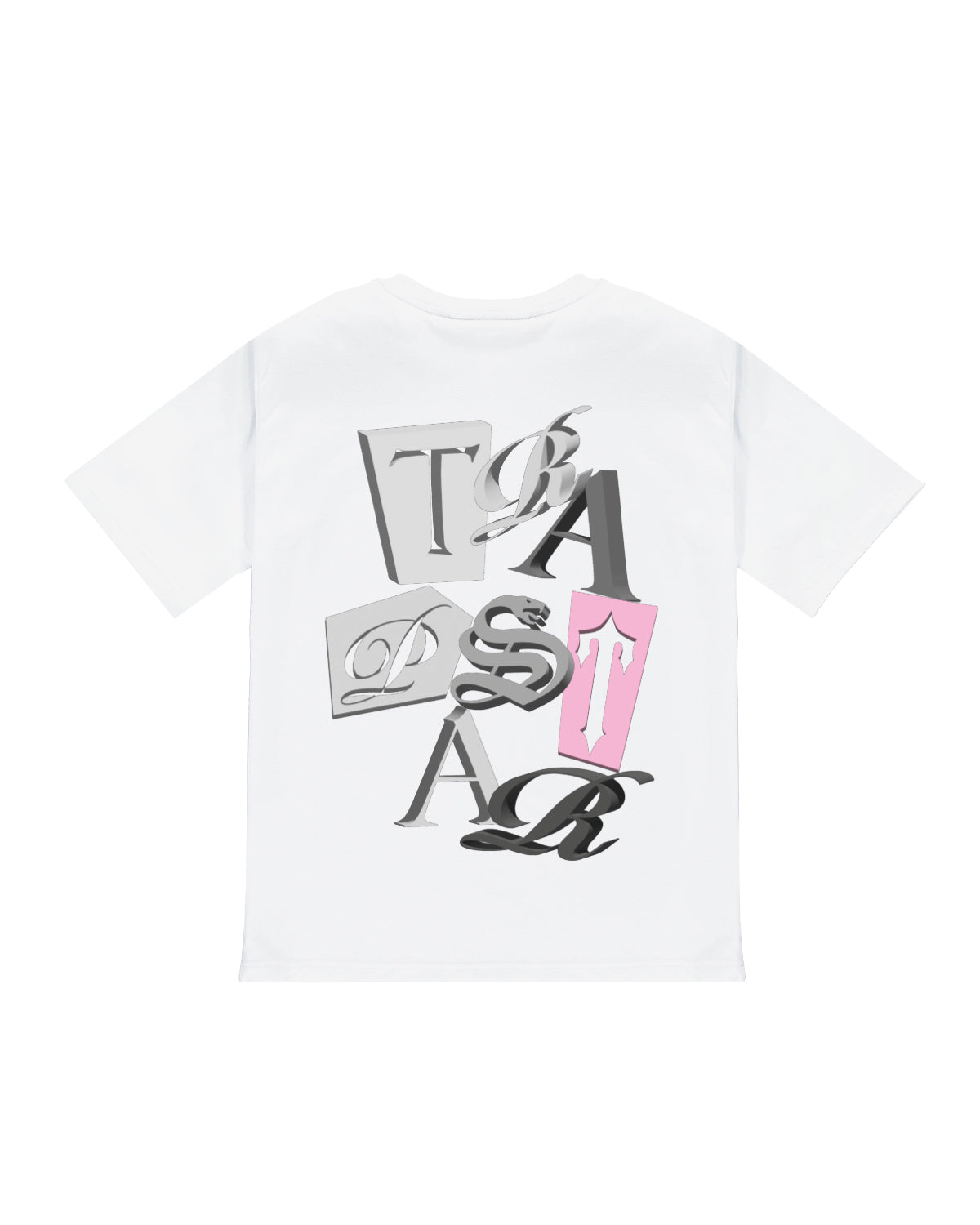 Trapstar TS Script Tee - White/Pink