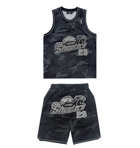 Shooters SS23 Basketball Shorts - Black Camo