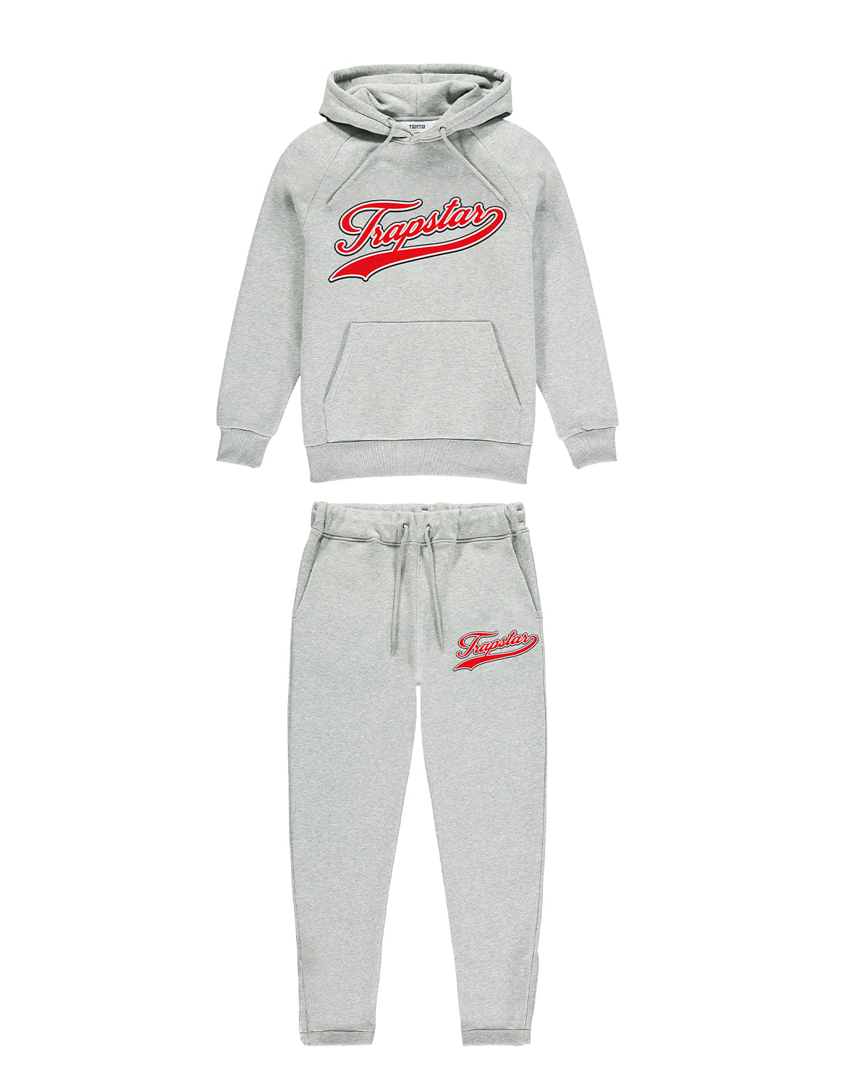 *SHIPS FROM 7/11* Strike Out Hoodie Tracksuit - Grey/Red