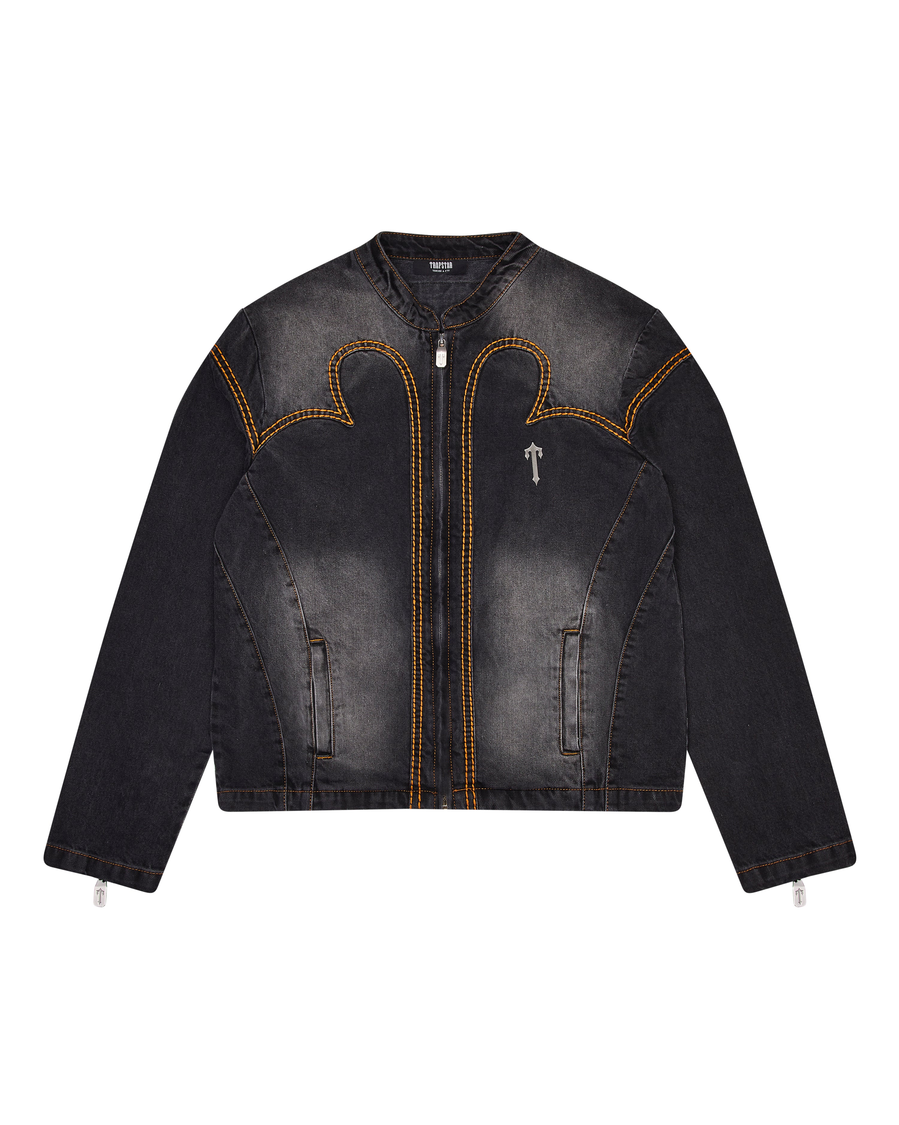 Trapstar Irongate T Panel Denim Jacket - Washed Black