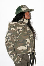 Load image into Gallery viewer, Women&#39;s Reworked Arch Oversized Puffer - Washed Camo