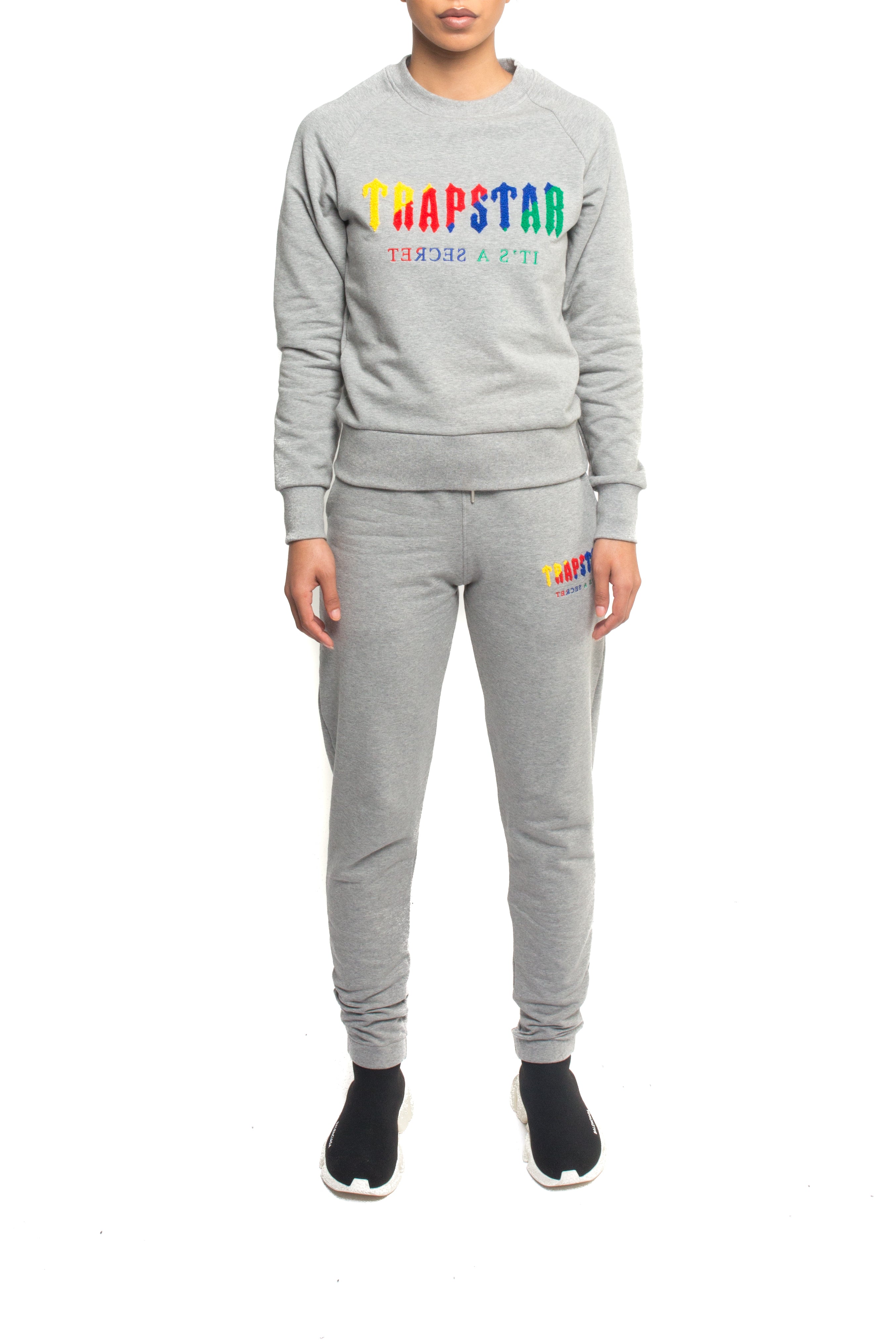 Women's Chenille Decoded Crewneck Tracksuit - Grey Candy Flavours Edition