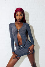 Load image into Gallery viewer, Women&#39;s Irongate T Belt Mini Skirt - Stone Wash