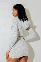 Load image into Gallery viewer, Women&#39;s Jacquard Mini Skirt - White