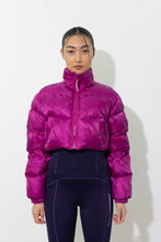 Load image into Gallery viewer, Women&#39;s Cropped T Jacquard Puffer - Fuchsia Pink