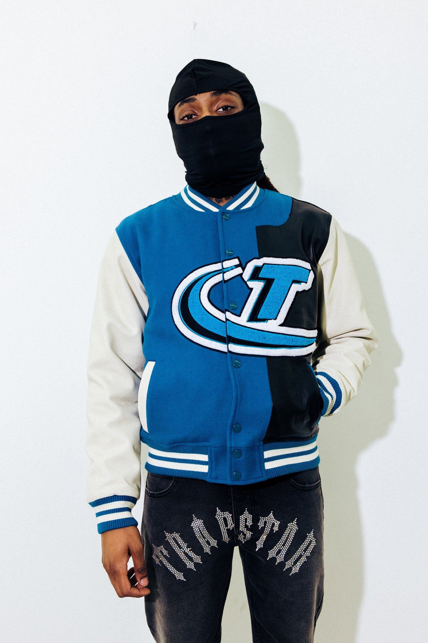 Hyperdrive T Chenille Varsity Jacket Lyons Blue/Black/WhiteN