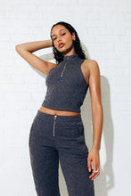Load image into Gallery viewer, Women&#39;s Jacquard Fitted Trousers - Grey