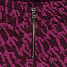 Load image into Gallery viewer, Women&#39;s Jacquard Fitted Trousers - Burgundy Pink