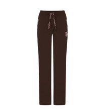 Load image into Gallery viewer, Women’s Script Zip Leg Jogging Bottoms - Brown/Pink