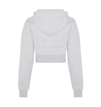 Load image into Gallery viewer, Women&#39;s Irongate Stud Cropped Hoodie - Grey