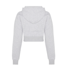 Women's Irongate Stud Cropped Hoodie - Grey