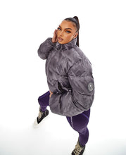 Load image into Gallery viewer, Women&#39;s T Jacquard Puffer - Grey