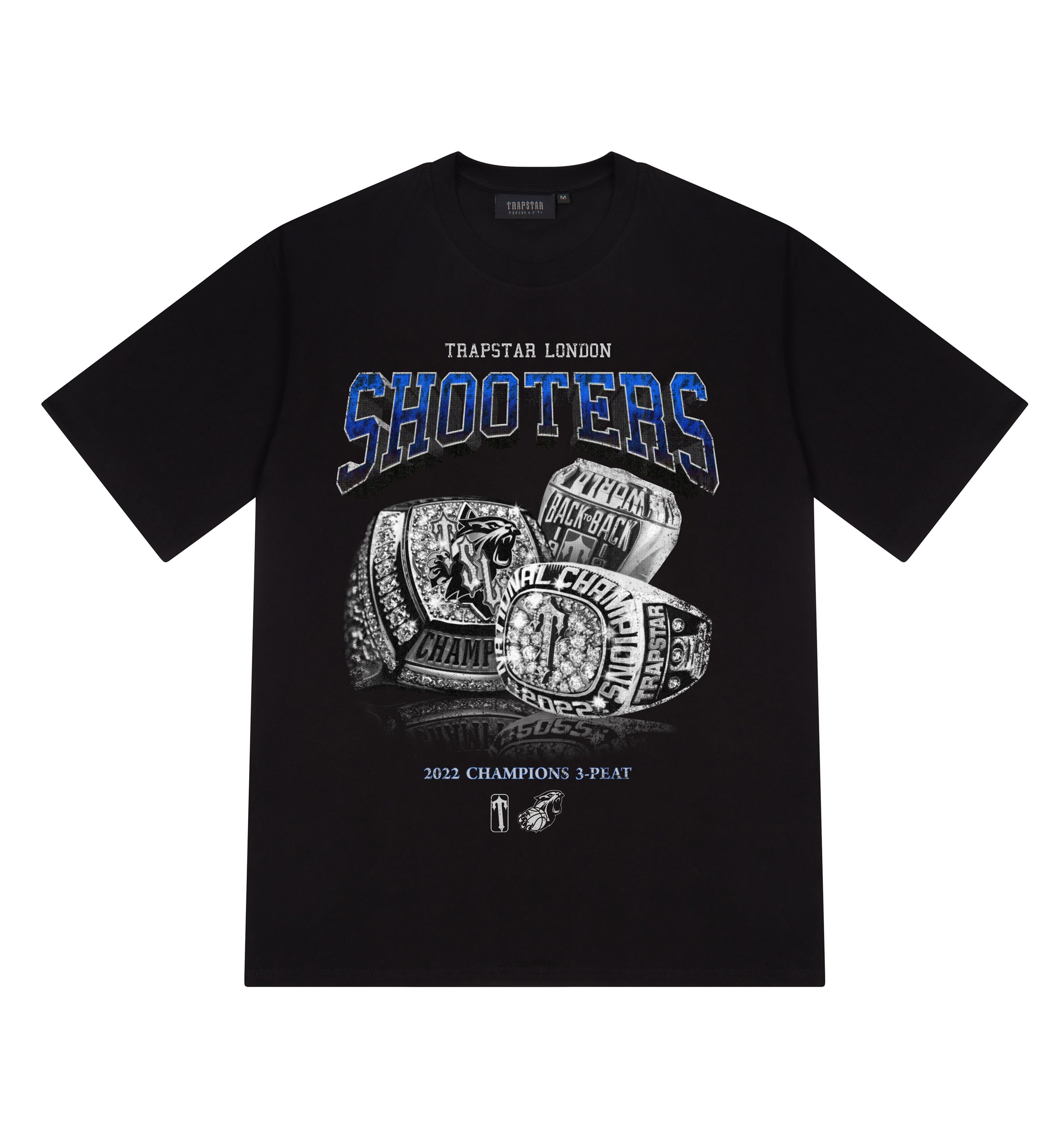 Three-peat Champions Tee - Black/Blue Edition