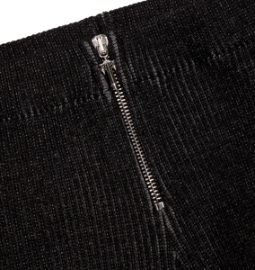 Women's Two Tone Rib Fitted Trousers - Black/White