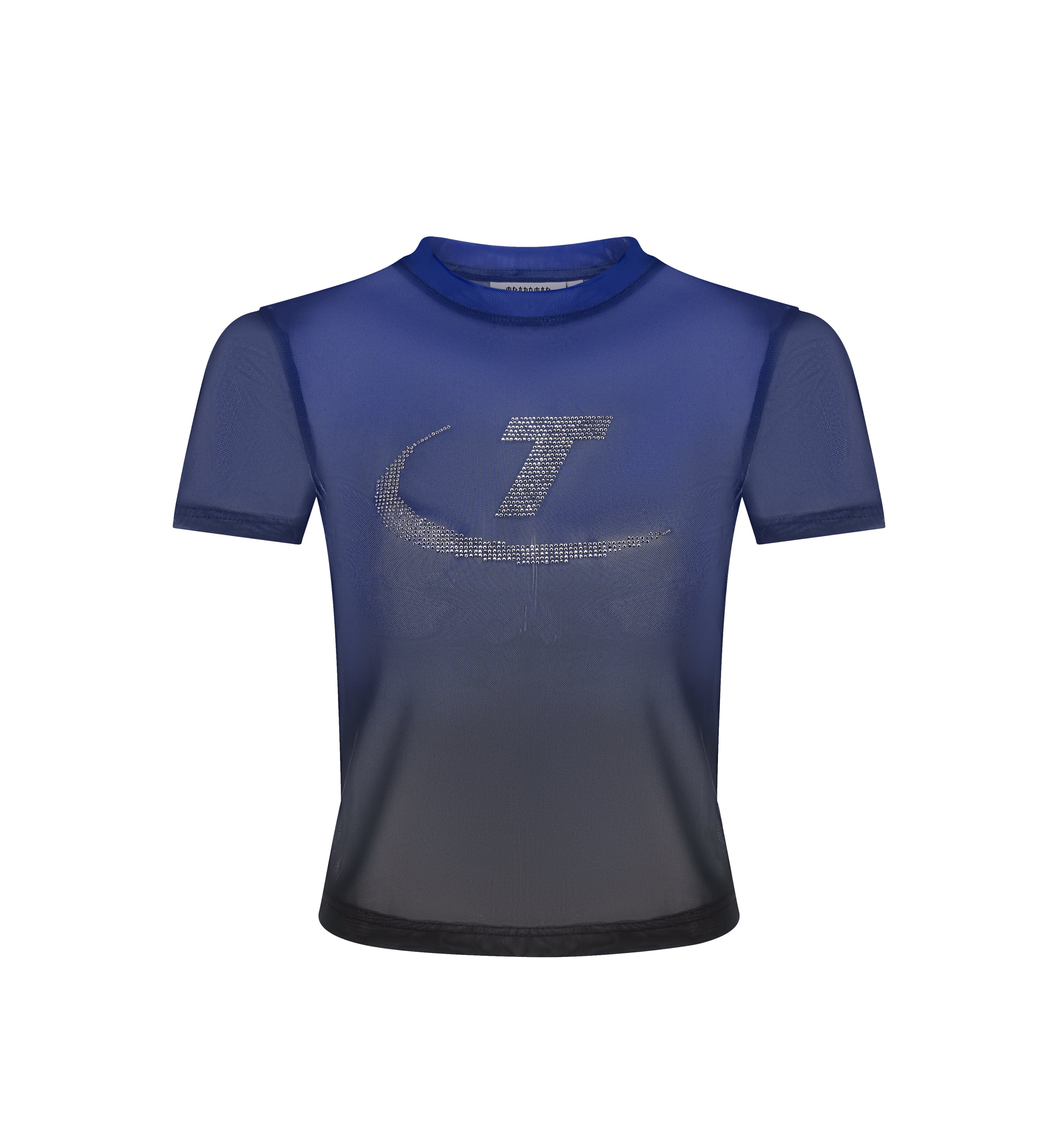 Women's Hyperdrive Diamante T Mesh Top - Blue Gradient