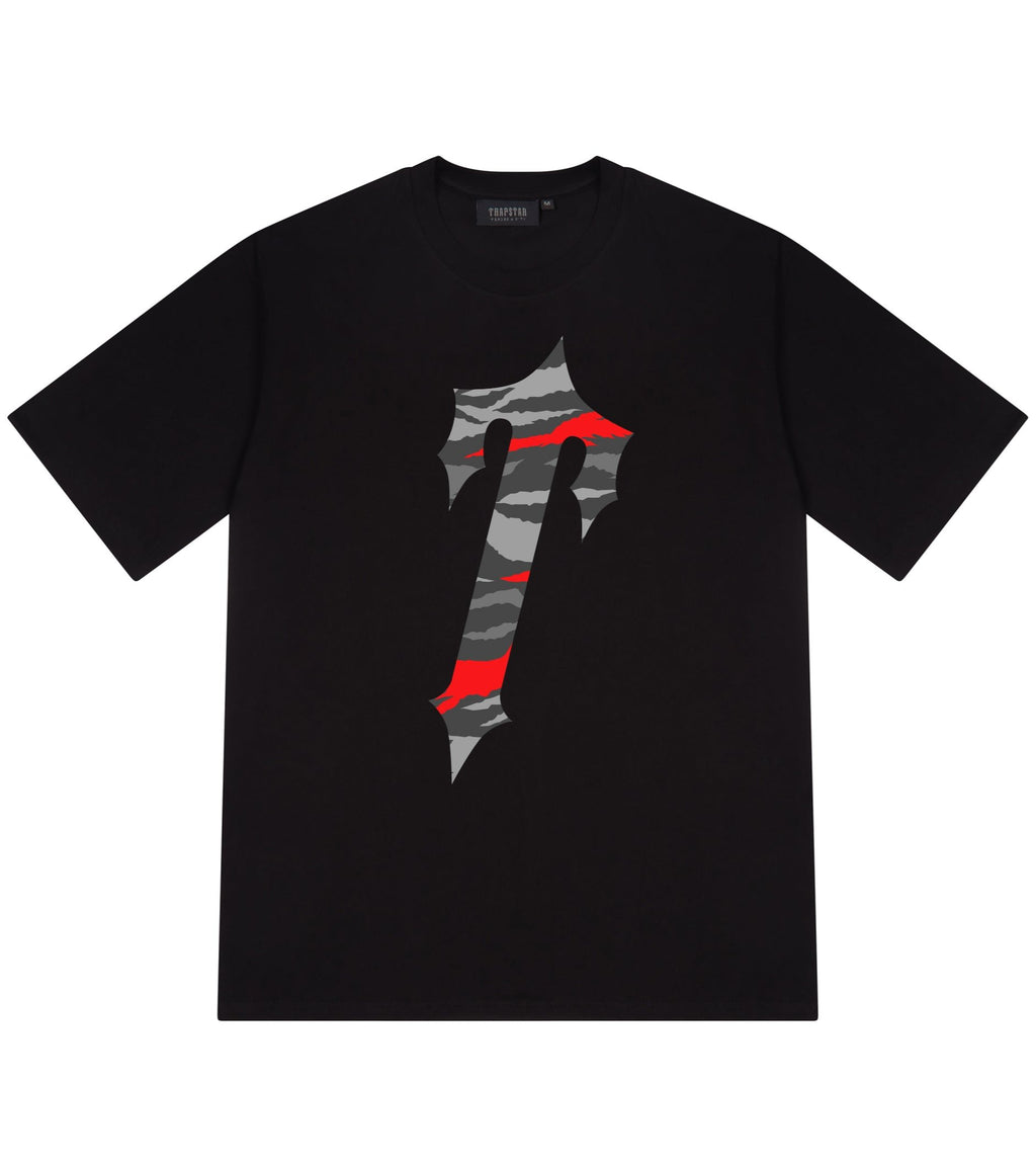 Trapstar Decoded All Terrain Tee - Black/Red Camo