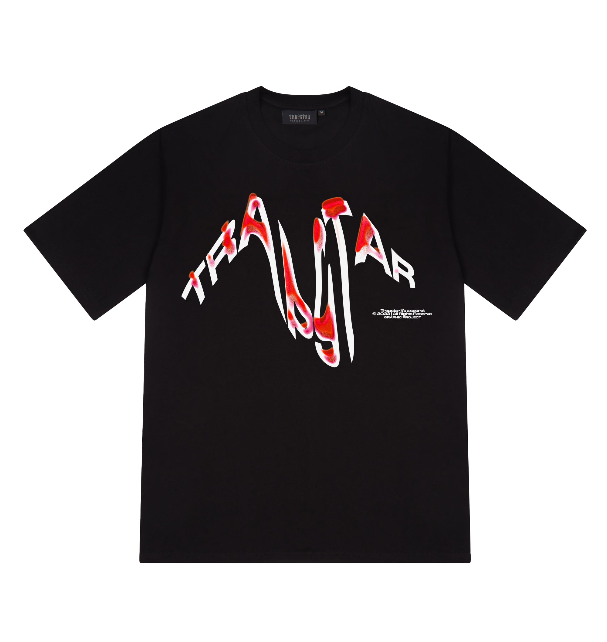 Trapstar Distortion Tee - Black/Infrared