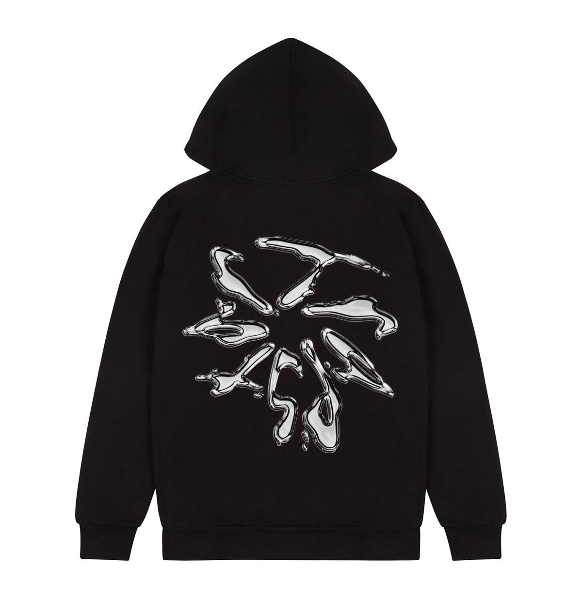 Liquid Chrome Hoodie - Black