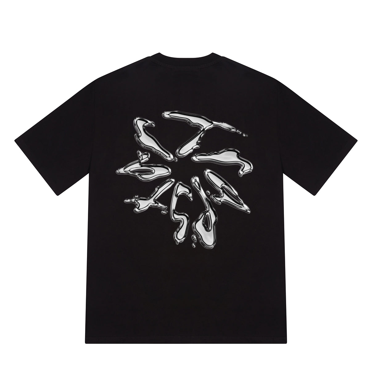 Liquid Chrome Tee - Black