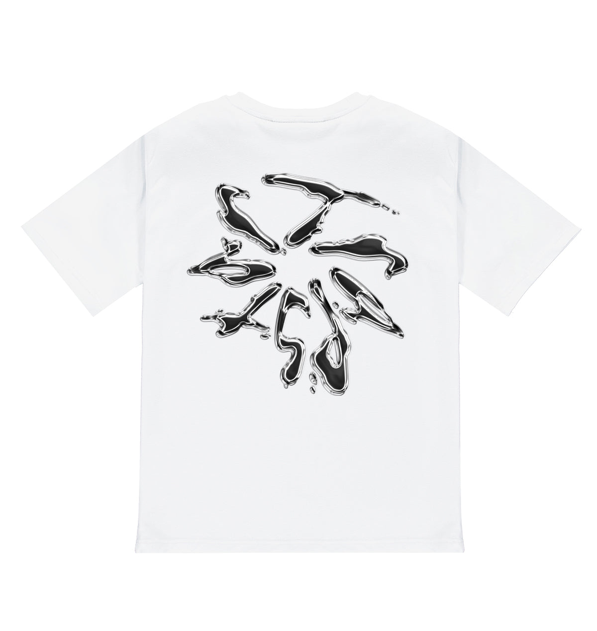 Liquid Chrome Tee - White