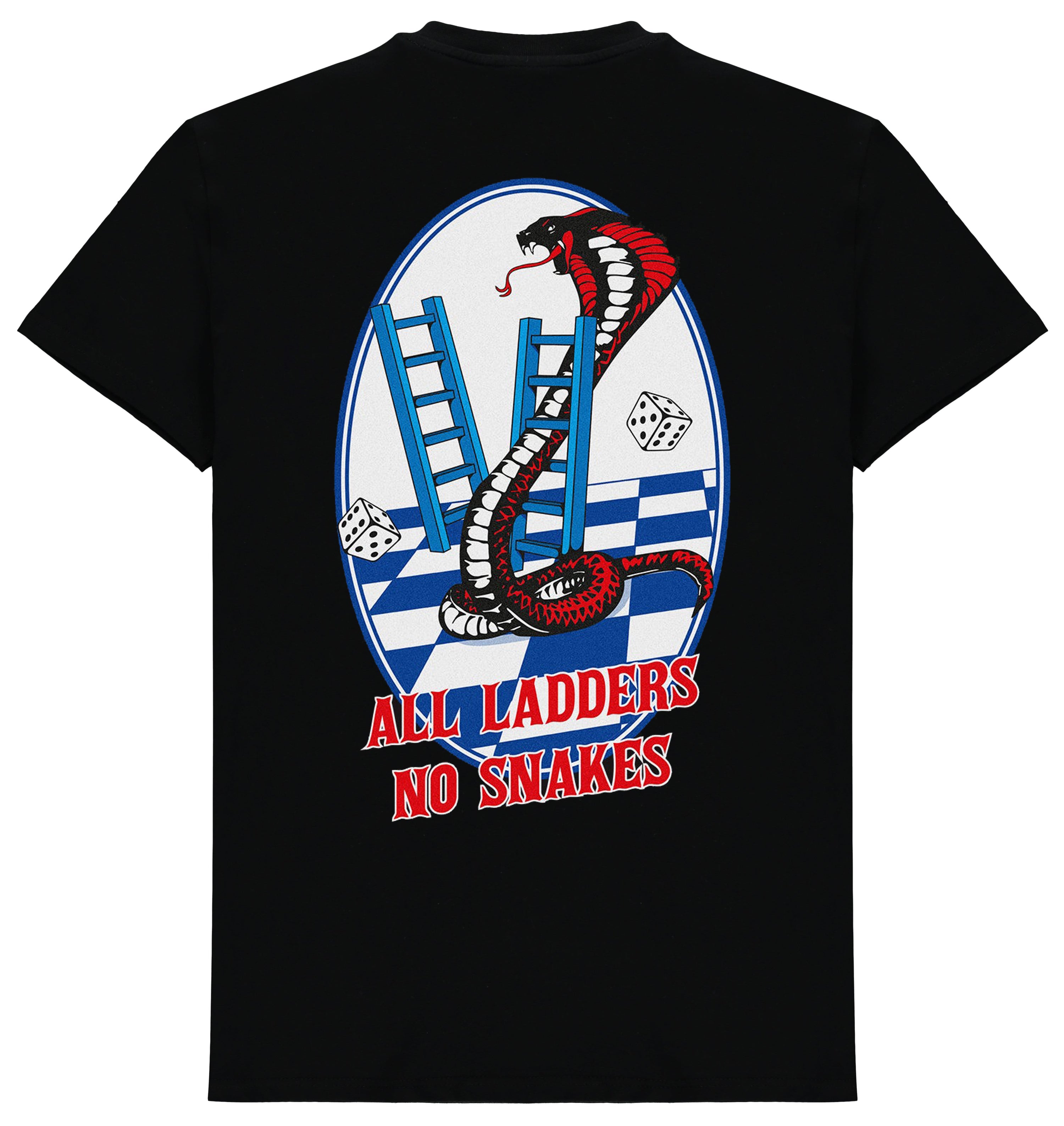 All Ladders No Snakes Tee - Black